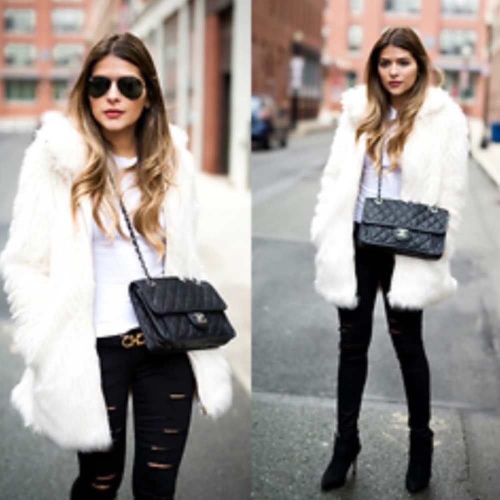 Forever 21 Snow White Vintage Style Faux Fur Coat
